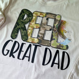 Reel Great Dad and Daddy's Fishing Buddy Bella Canvas T-Shirt