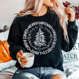 Merry Christmas Quote Circle Heavy Blend Sweatshirt