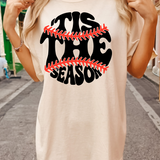 Tis the Season Baseball PUFF Comfort Colors T-Shirt