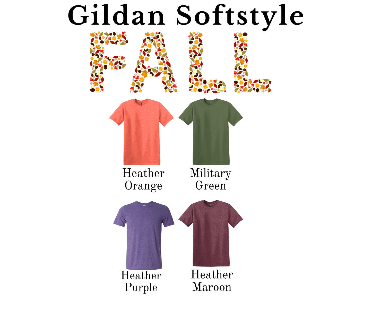 Fall Breaking Leaf Gildan Softstyle T-shirt