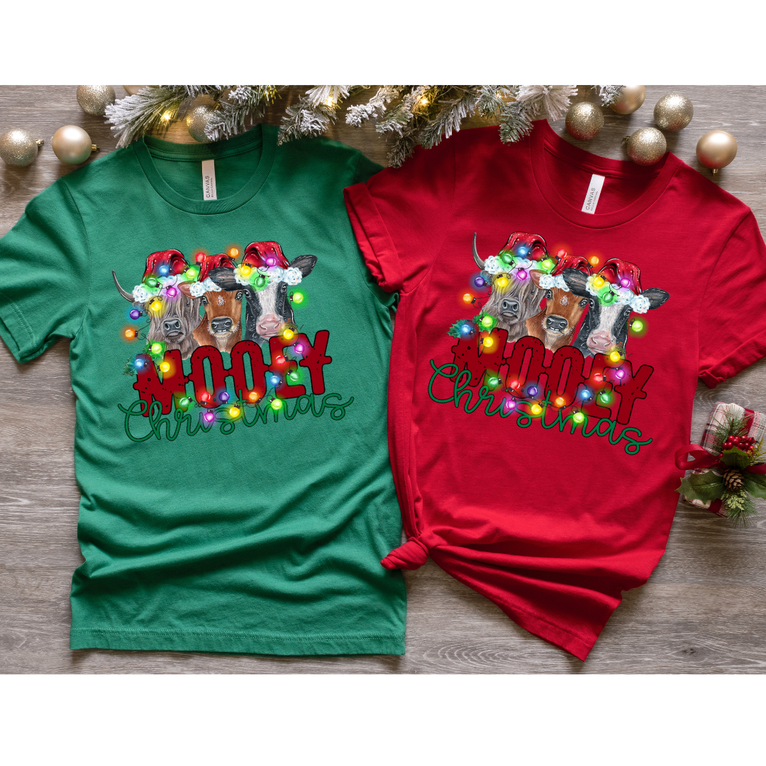 Mooey Cow Christmas Bella Canvas T-shirt