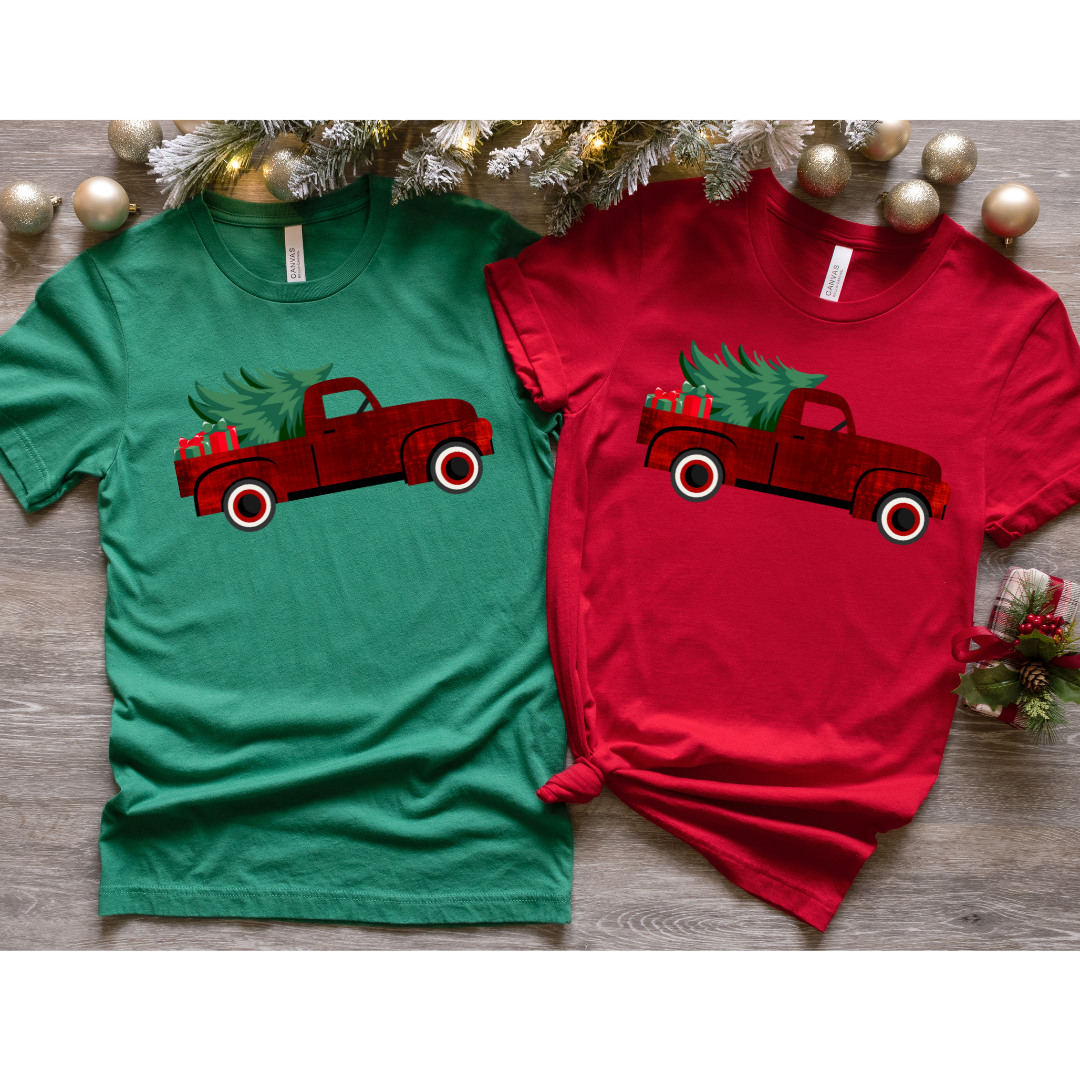 Vintage Christmas Truck T-Shirt Bella Canvas T-shirt