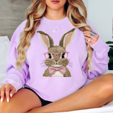 Easter Bunny Embroidery Effect  T-shirt or Sweatshirt