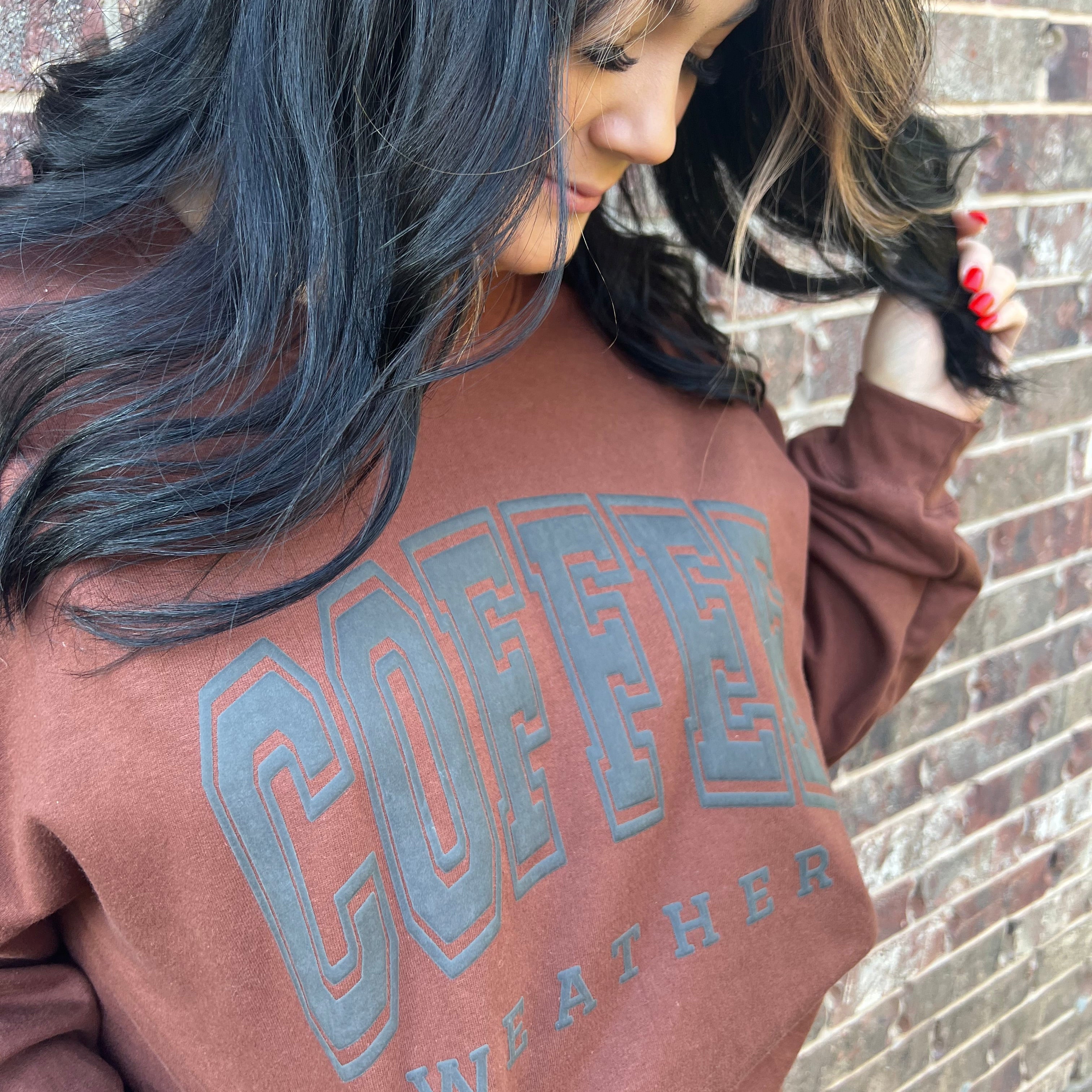 Coffee Weather PUFF  Sweatshirt