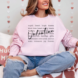 Valentines Typography Gildan Tshirt or Crewneck