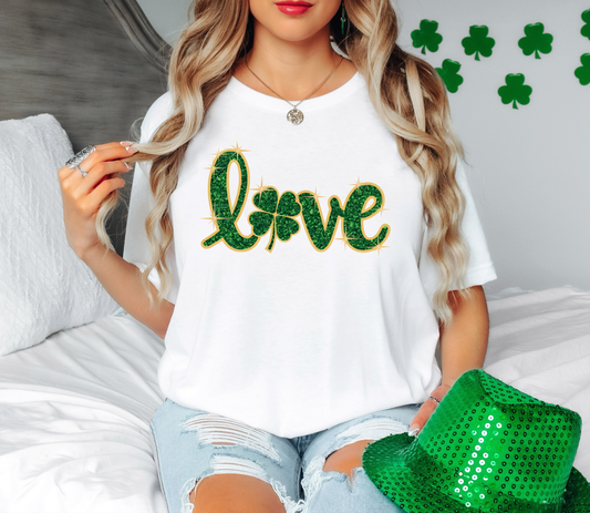 Love Shamrock DTF PrintT-Shirt or Sweatshirt