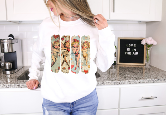 Vintage Cupid Brush Stroke Gildan T-shirt or Sweatshirt