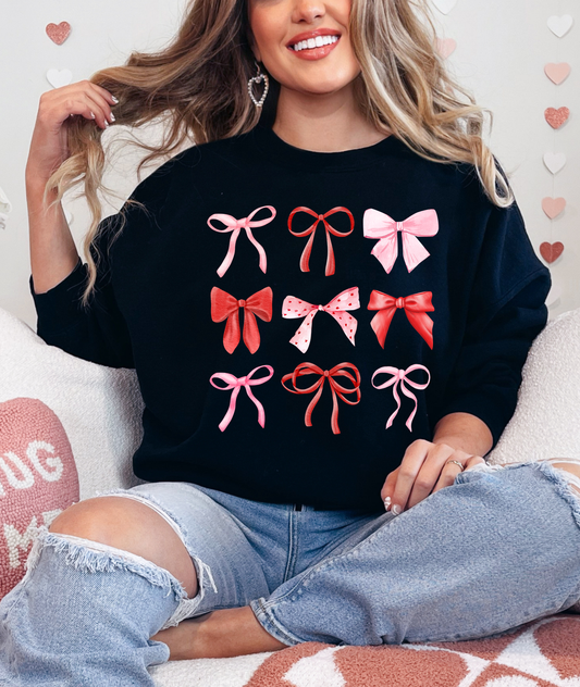 Pink and Red Bow Coquette Gildan T-shirt or Sweatshirt