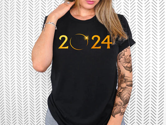 a woman wearing a black t - shirt with the number twenty twenty twenty twenty twenty