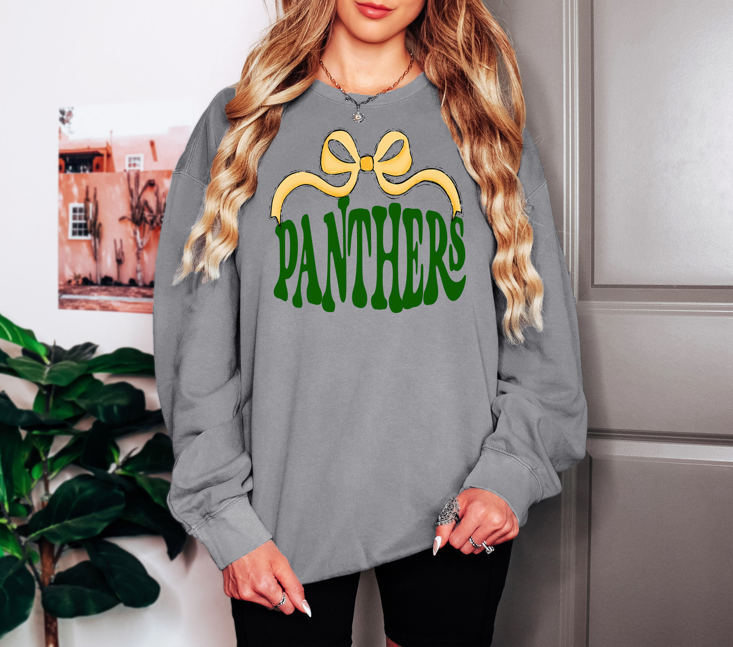 Panthers Wide Ribbon T-shirt or Sweatshirt