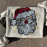 Christmas GLITTER Santa Gildan Sweathshirt