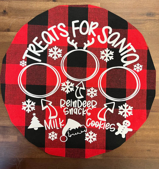 a red and black plate with a picture of a couple of rings on it