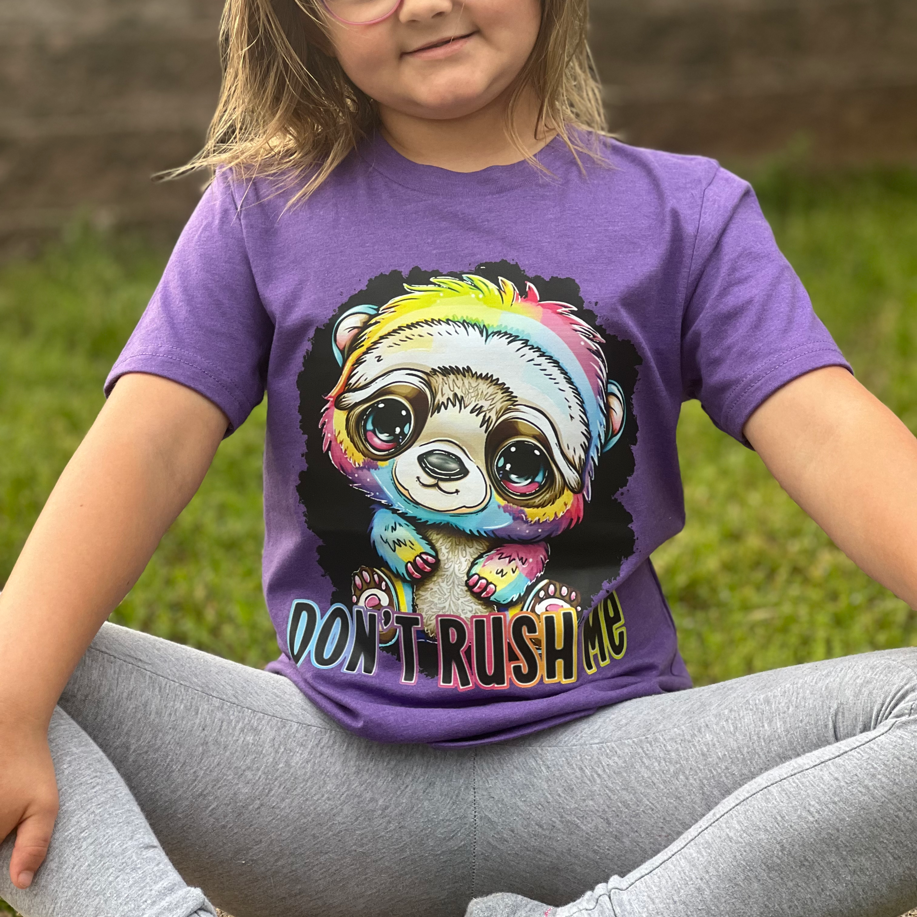 Dont Rush Me Panda Bear Bella Canvas Kids T-Shirt