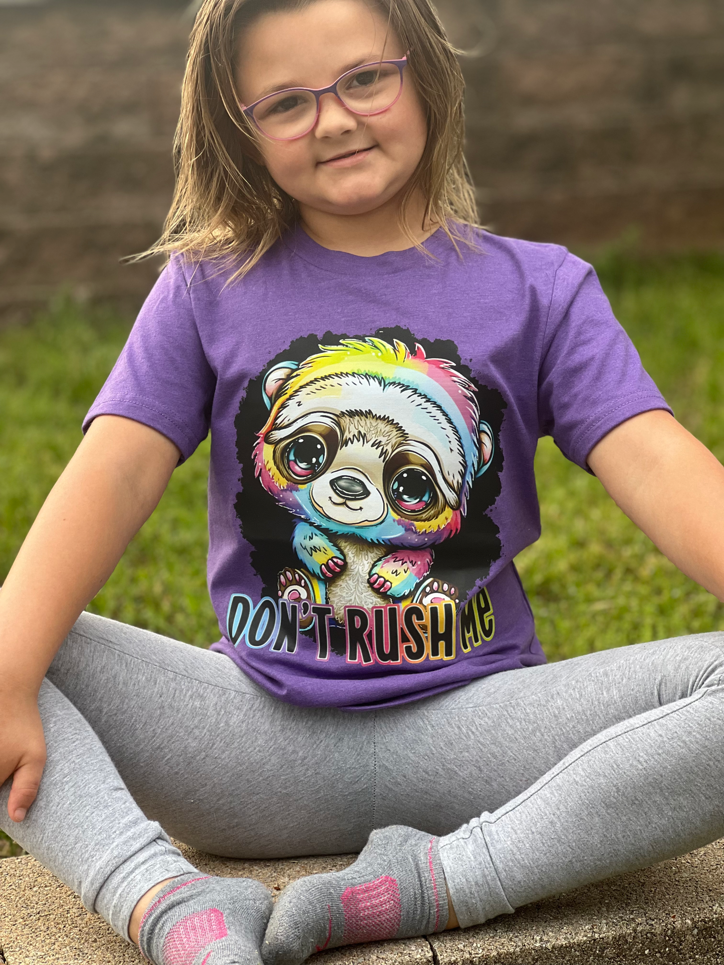 Dont Rush Me Panda Bear Bella Canvas Kids T-Shirt