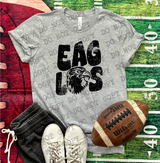 Distressed Eagles Bella Canvas T-shirt