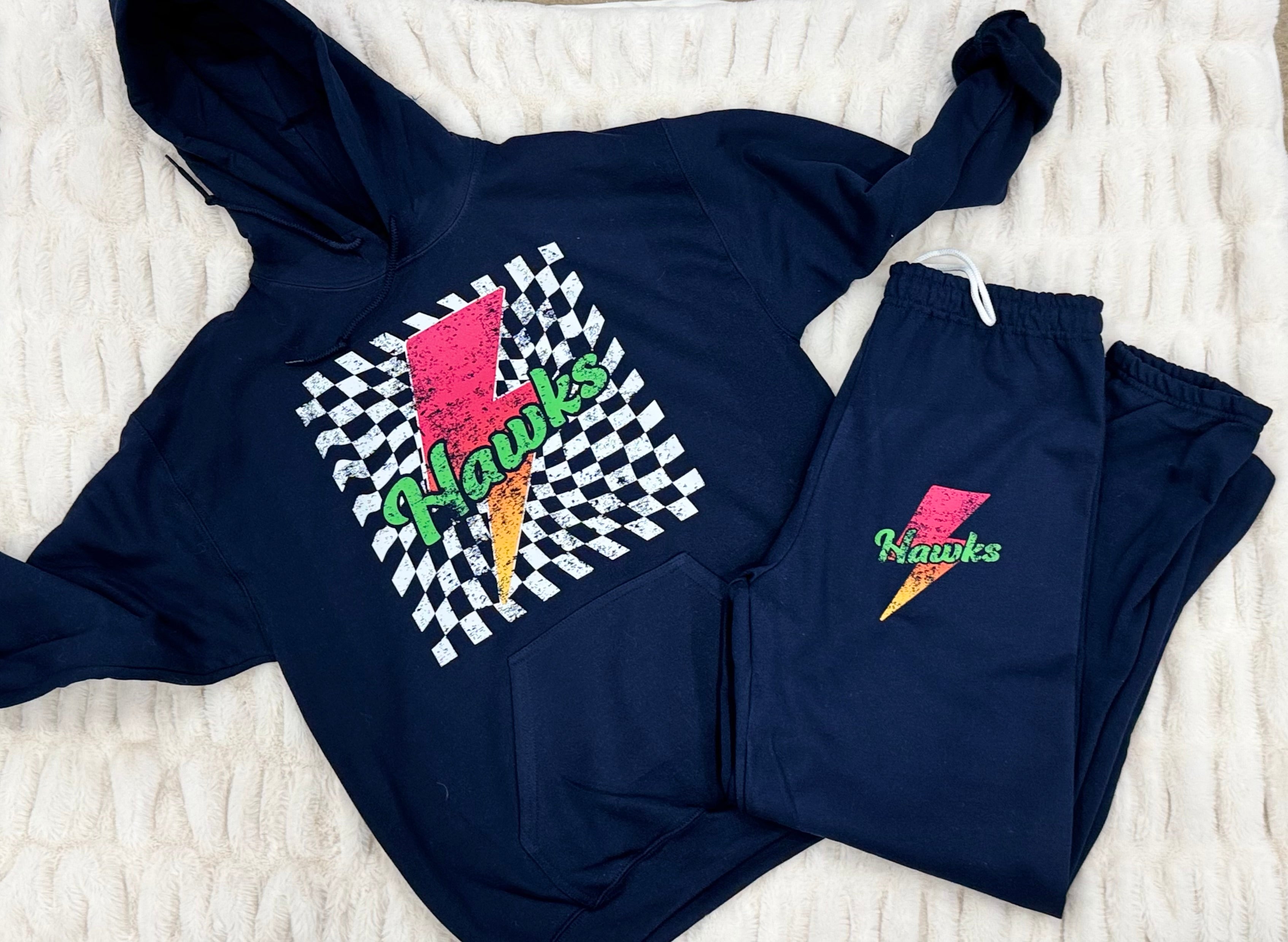 Heritage Trails Hawks Neon Bolt Youth Hoodie