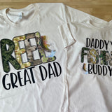 Reel Great Dad and Daddy's Fishing Buddy Bella Canvas T-Shirt