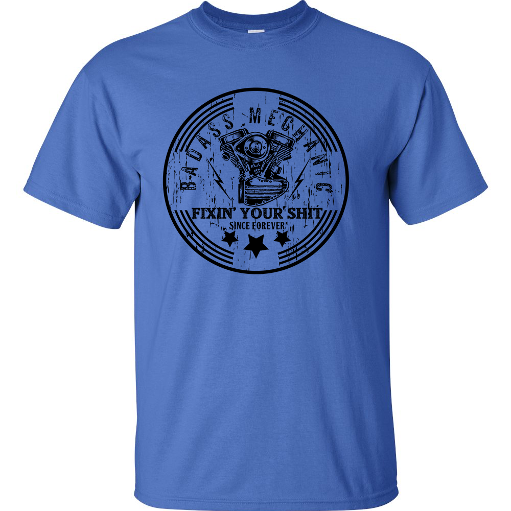 Mens Badass Mechanic Gildan T-shirt