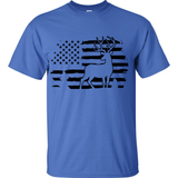 Mens American Flag Buck Bella Canvas T-shirt
