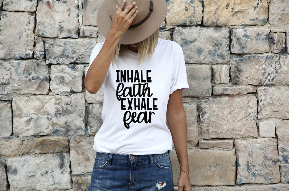 Inhale Faith Exhale Fear Bella Canvas T-shirt