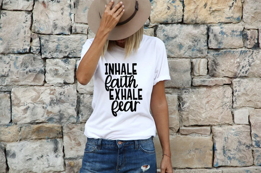 Inhale Faith Exhale Fear Bella Canvas T-shirt