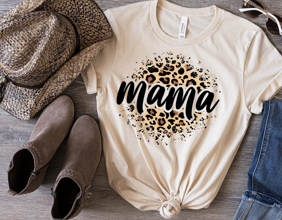 Mama Leopard Bella Canvas T-shirt