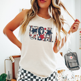 USA Patriotic Ivory Comfort Colors T-shirt or Tank