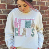 Mama Clause Oversized Corded Crew