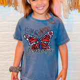 Patriotic American Beauty Butterfly Comfort Colors Kids T-Shirt