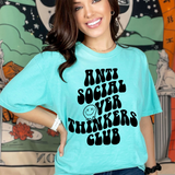 Anti Social Over Thinkers Club Comfort Colors T-Shirt