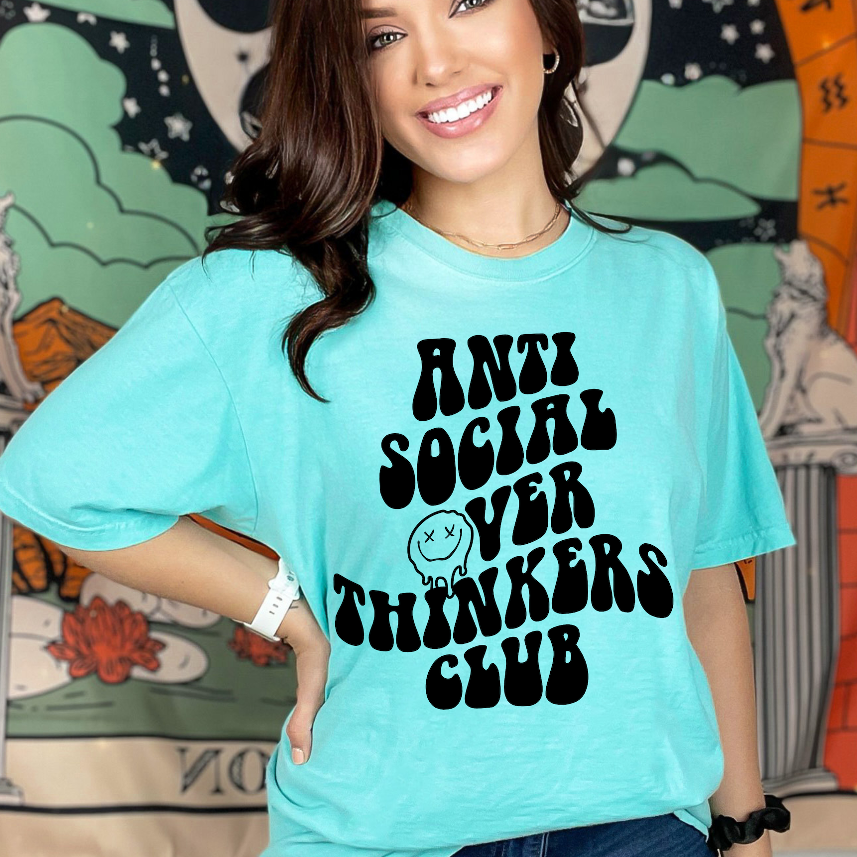 Anti Social Over Thinkers Club Comfort Colors T-Shirt