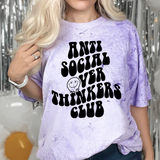 Anti Social Over Thinkers Club Comfort Colors T-Shirt