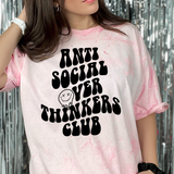 Anti Social Over Thinkers Club Comfort Colors T-Shirt