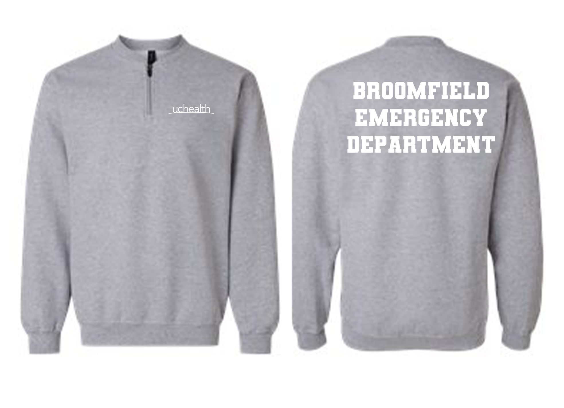 UCHealth Broomfield Emergency Department Gildan Quarter Zip Sweatshirt