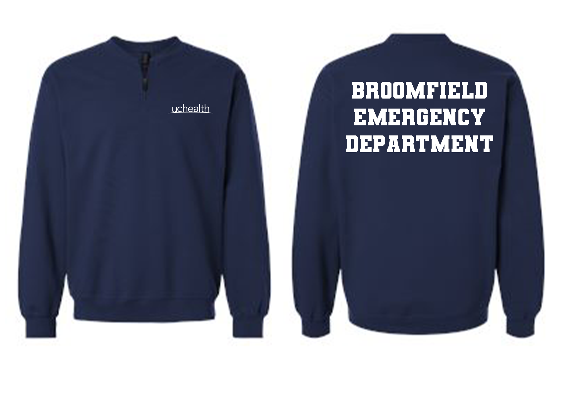 UCHealth Broomfield Emergency Department Gildan Quarter Zip Sweatshirt