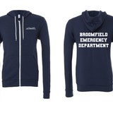 UCHealth Broomfield Emergency Bella Canvas Unisex Zip Up Hoodie