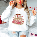 Valentine Book Stack Gildan Tee or Sweatshirt