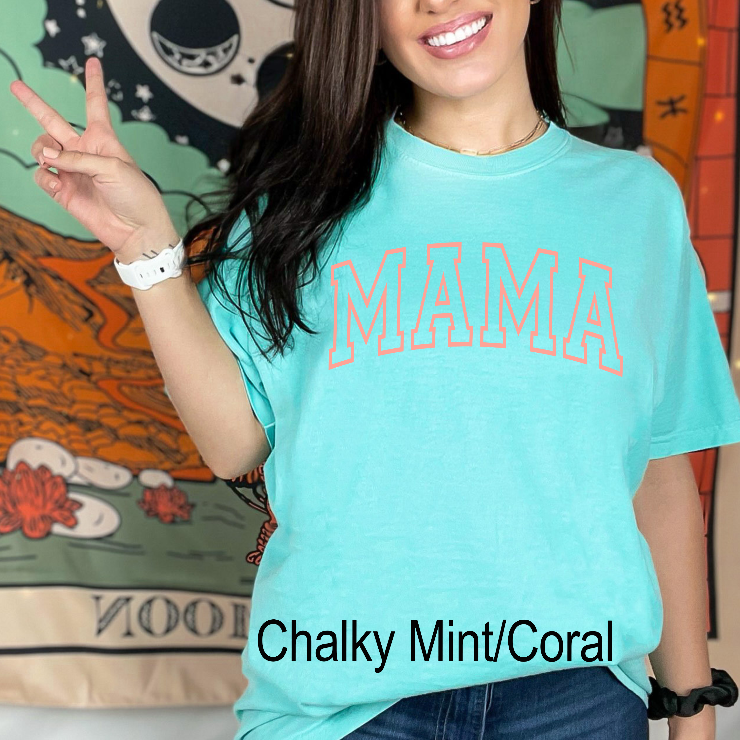 PUFF Mama Comfort Colors Chalky Mint T-Shirt