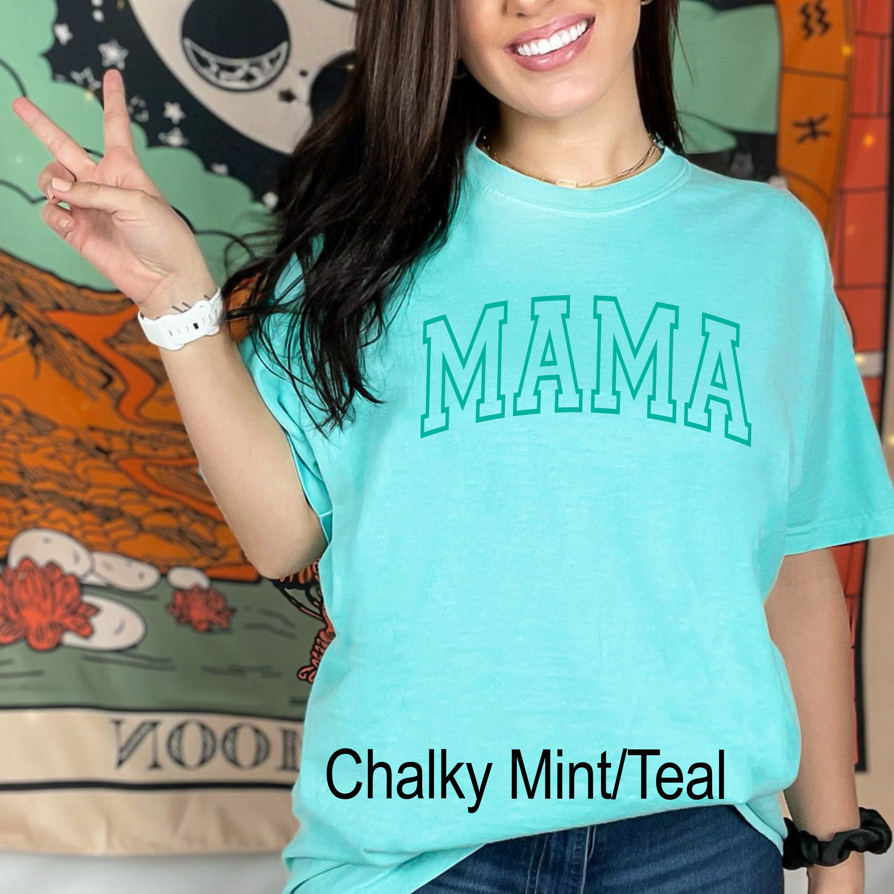 PUFF Mama Comfort Colors Chalky Mint T-Shirt