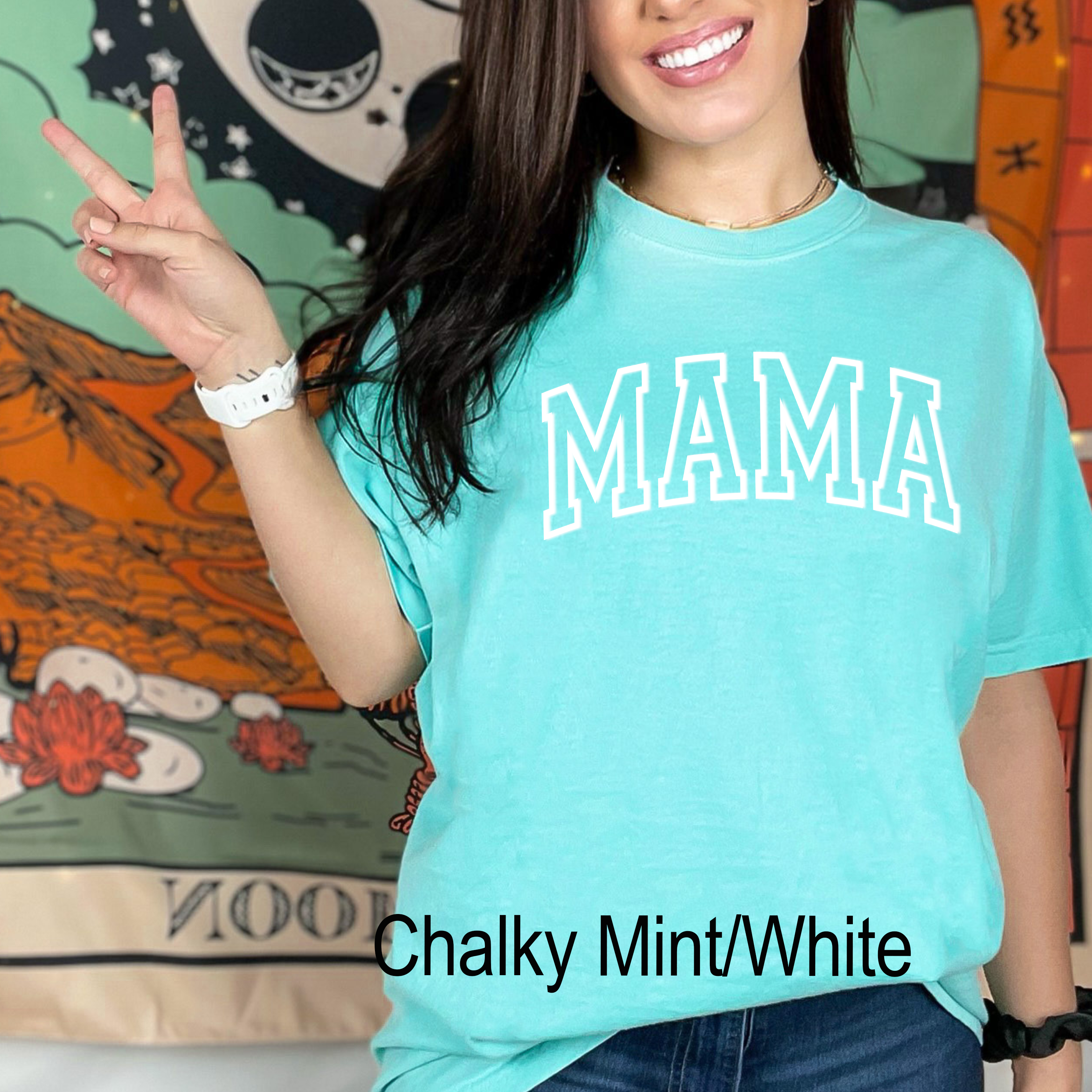 PUFF Mama Comfort Colors Chalky Mint T-Shirt