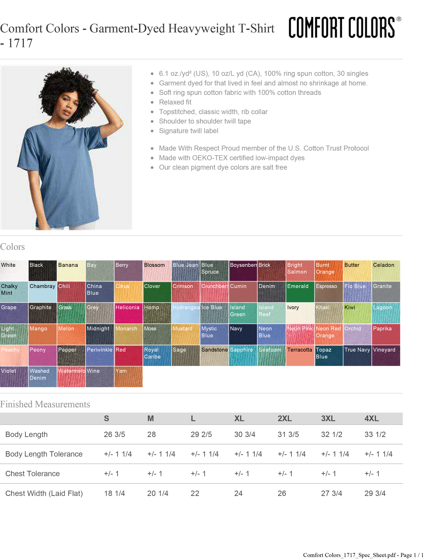 Primrose Comfort Colors T-Shirt