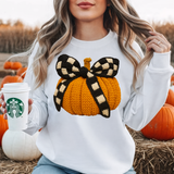 Checker Bow Pumpkin T-shirt or Sweatshirt