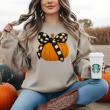 Checker Bow Pumpkin T-shirt or Sweatshirt