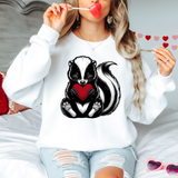 Skunk with Heart Gildan T-shirt or Sweatshirt