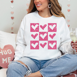 Retro Hearts Gildan Tshirt or Crewneck