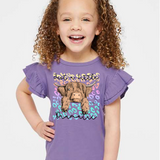 Just a Little Dramatic Highland Cow Sleeve Toddler T-Shirt