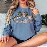 Grandma Leopard Floral Wide Bow T-shirt or Sweatshirt