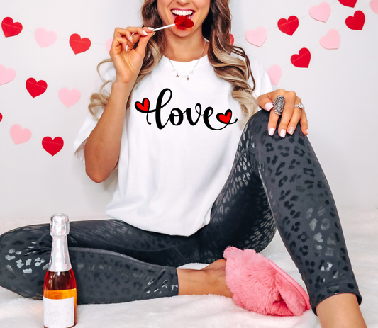 Valentine Love Script Gildan T-shirt or Sweatshirt