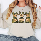Camo Bunny Trio T-shirt or Sweatshirt