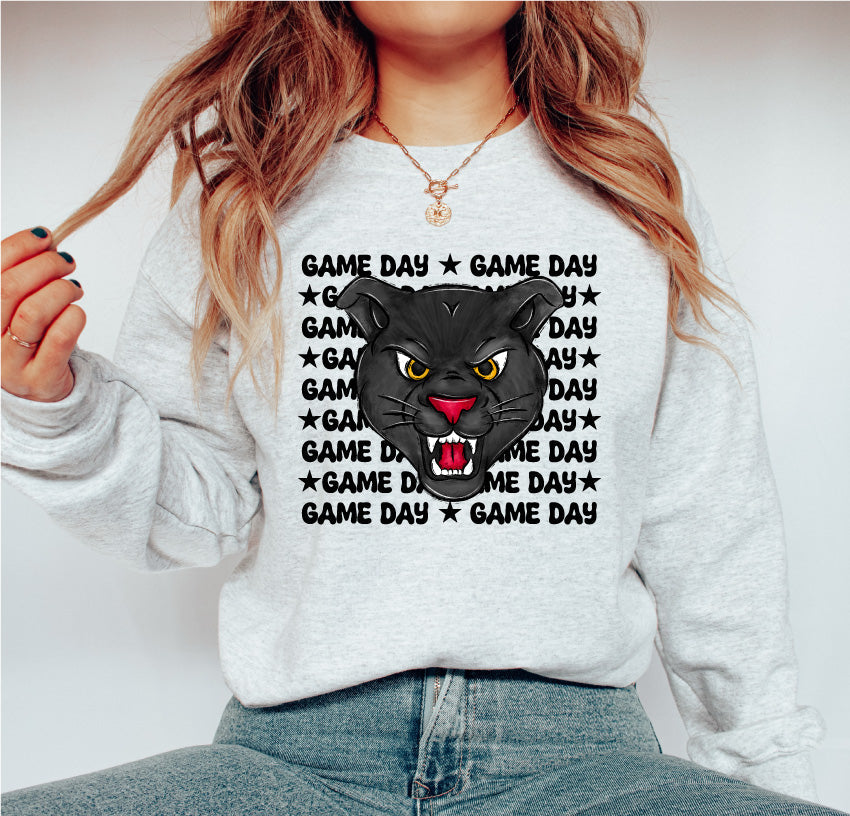 Game Day Panthers Gildan Softstyle Sweatshirt or T-shirt